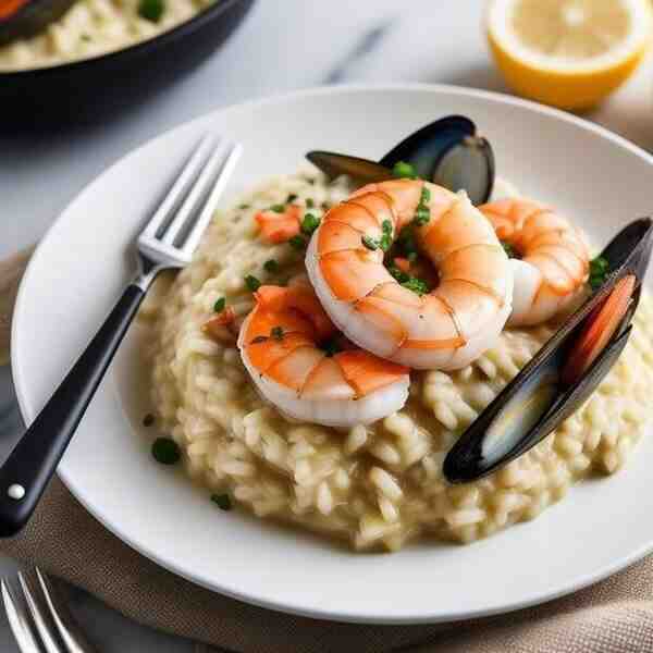 Сливочное ризотто с морепродуктами